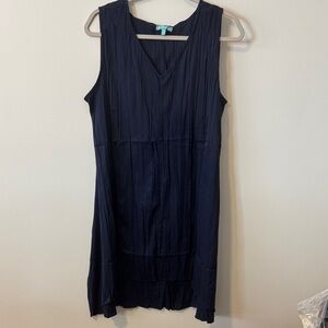 Shore Life Navy Sleeveless Beach Dress